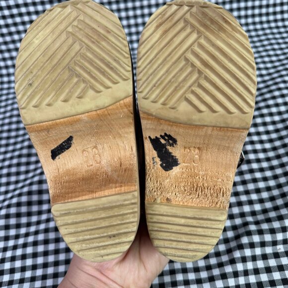 Ugglebo Toffeln Clogs Girls Pink Patent Leather Swedish Clogs EU 23 - Picture 4 of 5